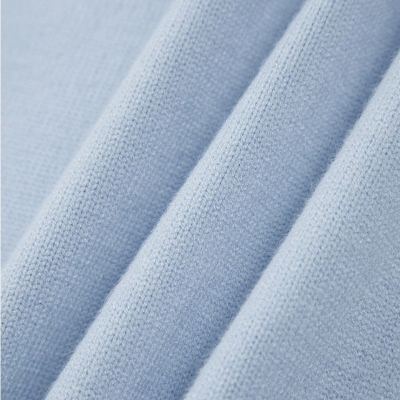 Women's Light Blue Sweater Skirt Set - Picture 5 of 5